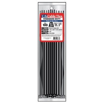 Standard Duty Cable Ties, UV Black - 11", 100pk