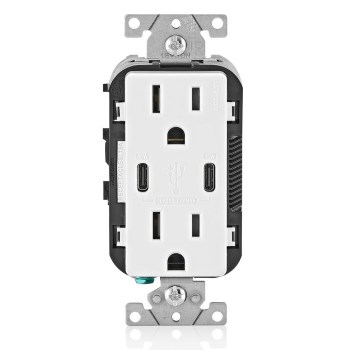 Decora Tamper Resistant Outlet with USB   15A