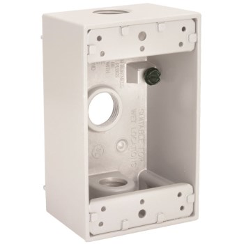 Weather Proof Box, Single Gang White