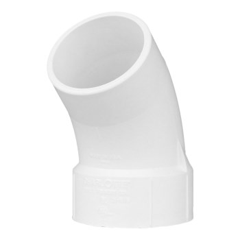 Charlotte Pipe PVC DWV 45-Degree Street Elbow - 4"