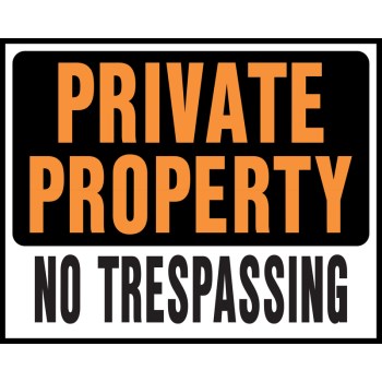 Pvt No Trespass Sign