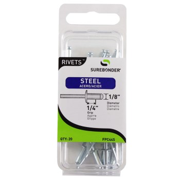 FPC Surebonder Steel Blind Rivet, 1/8" - Medium, 20pk