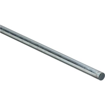 Unthreaded Smooth Steel Rod, Zinc - 3/8" x 36"