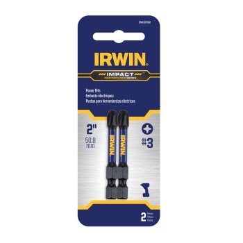 Irwin Impact Phillips Power Bit, #3 - 2", 2pk