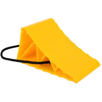 Camco RV Wheel Chock With Rope - For Tires Up To 26"