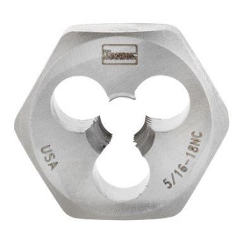 Hex Machine Screw Die, High Carbon Steel - 5/16-18 NC