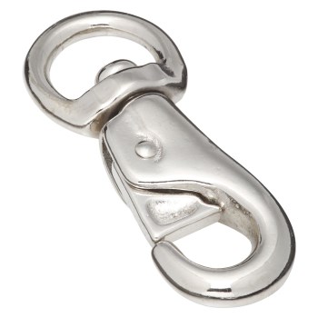 Round Swivel Cattle Snap, Nickel - 1" x 4-1/8"