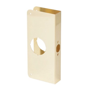 Door Reinforcer, Brass - 3-7/8" W, 1-3/8" Doors