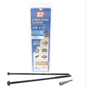 Grip Rite Structural Screw - 3/8" x 12"   (50pk)