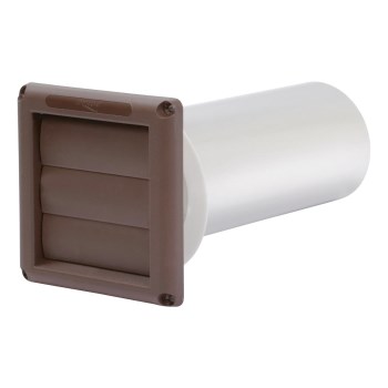 SUPURR-Vent Louvered Vent Hood - 4", Brown
