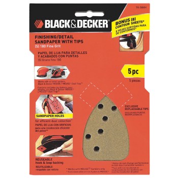 Black & Decker Mouse Sander Sandpaper, 180 Grit - 5pk