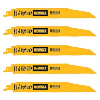 DeWalt Demolition Bi-Metal Recip Blade, 10 TPI - 9", 5pk