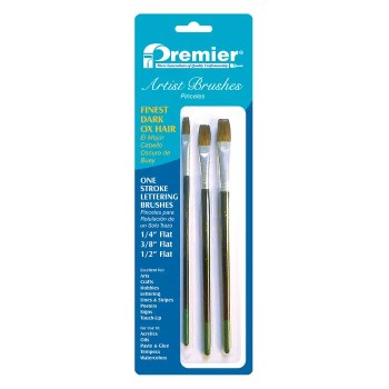 Dark Ox-Hair Flat Brush Set