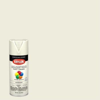 Krylon COLORmaxx Spray Paint, Satin Ivory - 12 oz