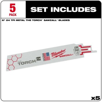 Sawzall Torch Blade, 6" 24TPI