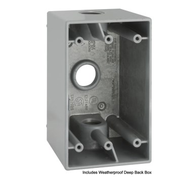 Weatherproof Deck Outlet, Bronze