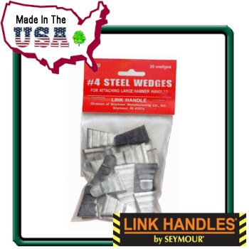 Corrugated Steel Wedges for Axe Handles ~ 1-1/4"W x 1-3/16"L 