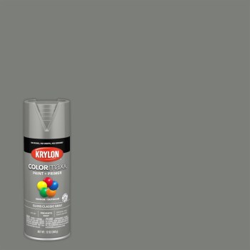 Krylon COLORmaxx Spray Paint, Gloss Classic Gray - 12 oz
