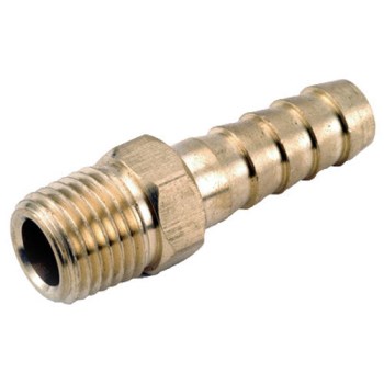 Male Hose Barb, Lead Free Brass - 3/16" x 1/4"