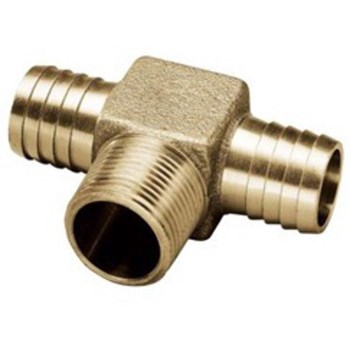 No-Lead Bronze Insert x MIP Hydrant Tee - 1"