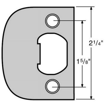 Kwikset Full Lip Square Corner Strike, Antique Brass - 2-1/4"