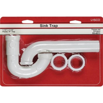 Larsen PVC P-Trap, White - 1-1/4"
