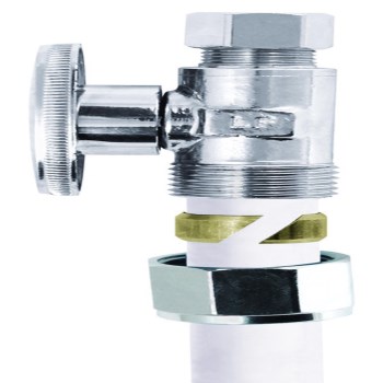 No Crimp PEX Straight Valve - 1/2" x 3/8"