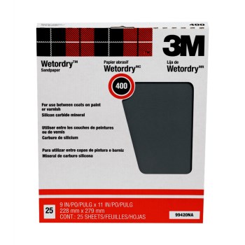 Wet or Dry Sandpaper, 400A Grit  