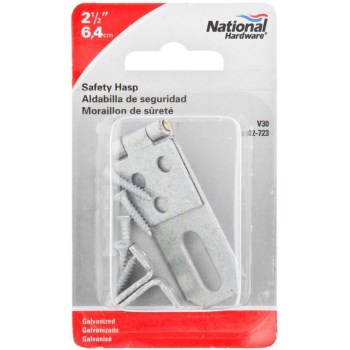 Galvanized Finish Safety Hasp, 2 - 1 / 2 "