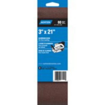 Norton Sanding Belt, Aluminum Oxide - 3" x 21", 80 Grit, 2pk