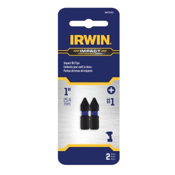 Irwin Impact Performance #1 Phillips Insert Bit   1"    2pk