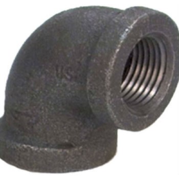 90 Degree Elbow, Black Steel - 1-1/4"