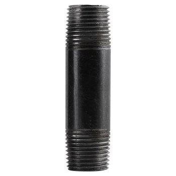 Pipe Nipple, Black Steel - 1/2" x 1-1/2"