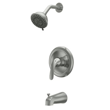 Compass Noble Single Handle Tub/Shower Set, Brushed Nickel