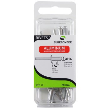 FPC Surebonder Aluminum Blind Rivet, 3/16" - Medium, 15pk