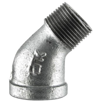 Anvil Galvanized Malleable Iron 45-Degree Street Elbow, 1-1/4"
