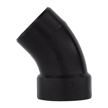 Charlotte Pipe ABS DWV 45 Degree Street Elbow - 3"