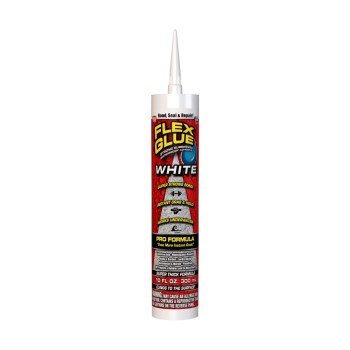 Flex Glue Pro Formula Waterproof Adhesive, White - 10 oz