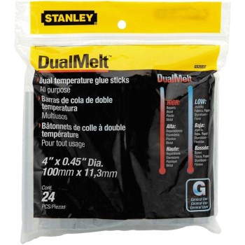 Stanley Dual Temperature Glue Sticks, 4" - 24pk