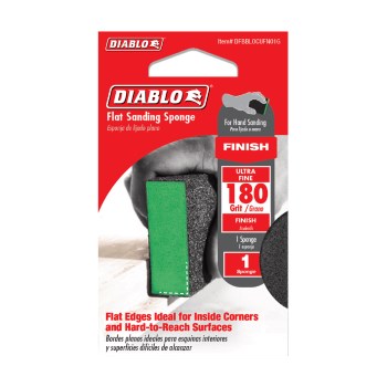 Diablo Flat Edge Sanding Sponge, 180 Grit