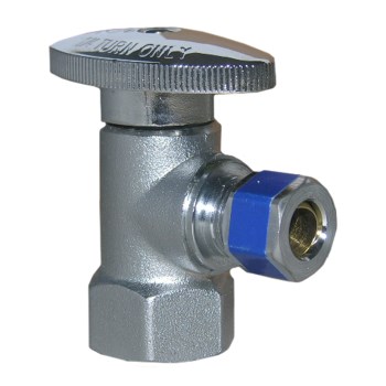 Larsen Quarter Turn Angle Stop Valve - 1/2" FIP x 3/8"