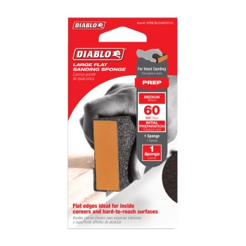 Diablo Large Flat Edge Sanding Sponge, Coarse - 60G