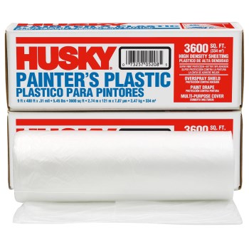 Poly Sheeting, Clear - 9 Ft x 400 Ft x 0.31 Mil