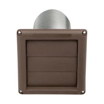 SUPURR-Vent Louvered Vent Hood - 4", Brown