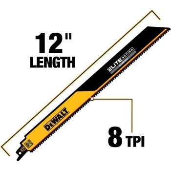 DeWalt Elite Series Carbide Recip Blade - 12", 8 TPI