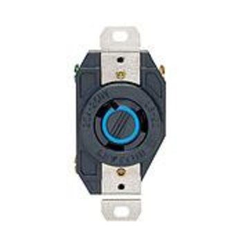 Locking Flush Receptacle - 20 Amp, Black