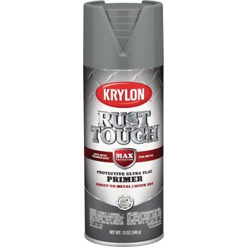 Krylon Rust Tough Enamel Primer Spray, Gray - 12 oz