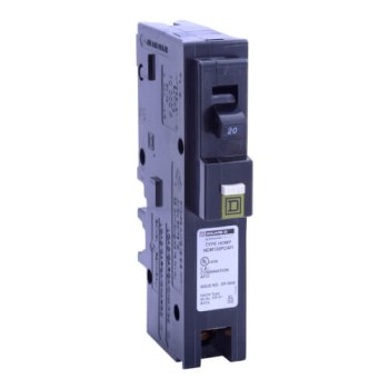 Plug-On Neutral CAFCI Circuit Breaker, 1-Pole - 20 Amp