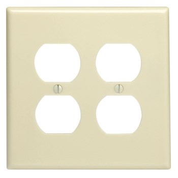 2-Gang Duplex Receptacle Wall Plate - Ivory