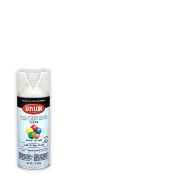 Krylon COLORmaxx Spray Paint, Flat Crystal Clear - 12 oz